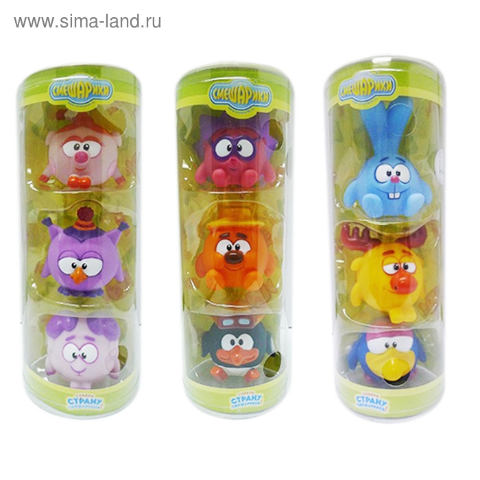Набор резиновых игрушек "Смешарики", МИКС - Фото 1