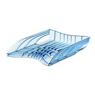 Лоток для бумаг пластиковый ErichKrause® S-Wing, Glitter, голубой - фото 321388929