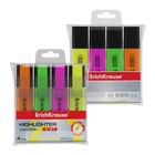Набор маркеров текстовыделителей 4 цвета, ErichKrause Visioline V-21, 0,6-5,0 мм, чернила на водной основе - фото 24246930