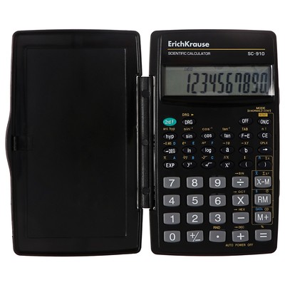 Калькулятор научный 10-разрядов ErichKrause SC-910, чёрный, рекомендован для ОГЭ и ЕГЭ