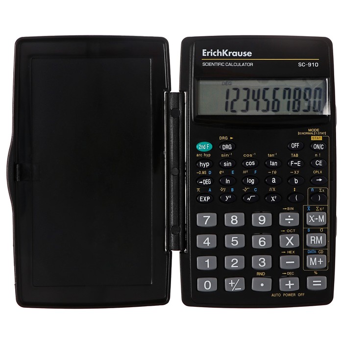 Калькулятор научный 10-разрядов ErichKrause SC-910, чёрный, рекомендован для ОГЭ и ЕГЭ - Фото 1