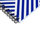 Блокнот А5, 80 листов в клетку на спирали, ErichKrause Blue Concept, пластиковая обложка - Фото 3