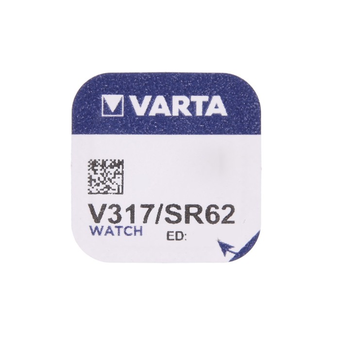 Батарейка Varta Silver Oxide, 317 (SR516SW) - 1BL, 1.55 В, блистер, 1 шт. - фото 51327476