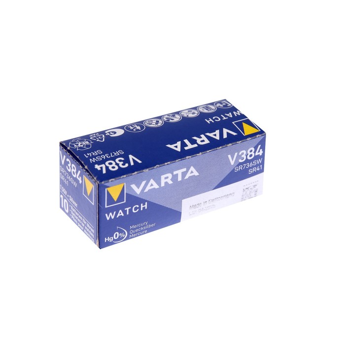 Батарейка Varta Silver Oxide, 384 (SR736SW) - 1BL, 1.55 В, блистер, 1 шт. - фото 51327483