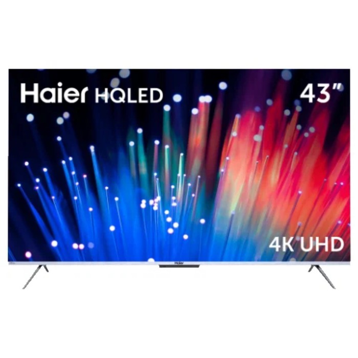 Телевизор Haier SMART TV S3, 43",  3840x2160, DVB-T/T2/C/S2, HDMI 4, USB 2, Smart TV, чёрный - Фото 1