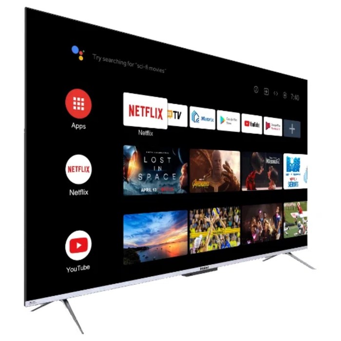 Телевизор Haier SMART TV S3, 43",  3840x2160, DVB-T/T2/C/S2, HDMI 4, USB 2, Smart TV, чёрный - фото 51327504