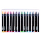 УЦЕНКА Фломастеры, 24 цвета, в пластиковой коробке, вентилируемый колпачок, «Кисти» (плохо пишут) - Фото 2