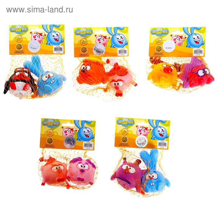 Набор резиновых игрушек "Смешарики", МИКС - Фото 1