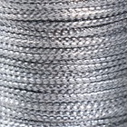 Сутажный шнур на бобине "Серебро" намотка 15 м толщина 2 мм 4,3х4,7х4,7 см - Фото 3
