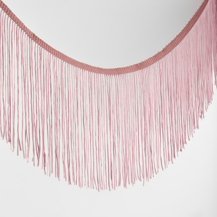 Тесьма декоративная «Бахрома», 15 см, 5±0.5 м, нежно-розовая - Фото 1