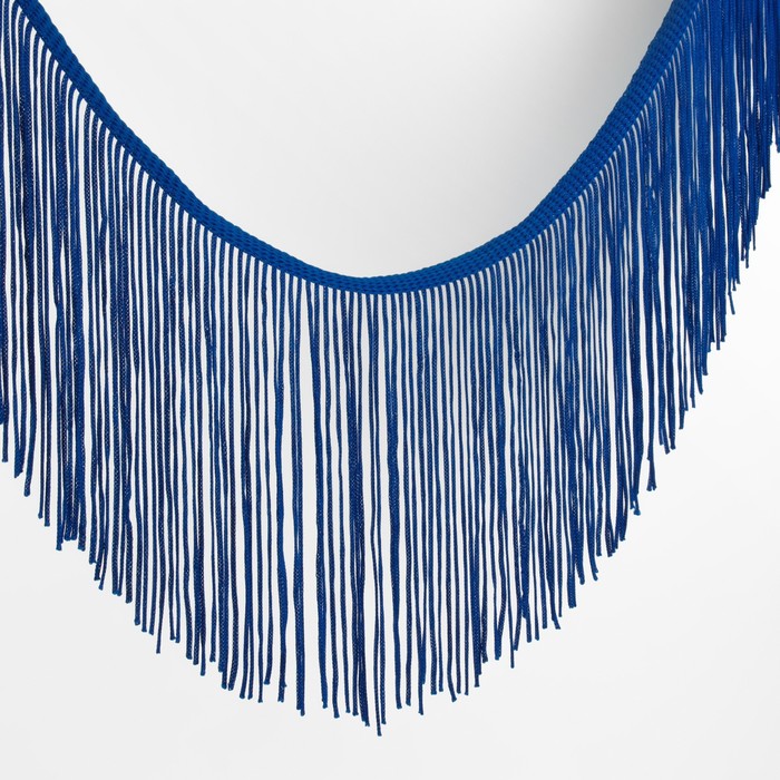 Тесьма декоративная «Бахрома», 15 см, 5±0.5 м, синяя - Фото 1