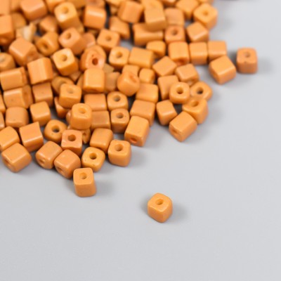 Бисер кубический стекло 4×4 мм «Телесный», набор 20 г