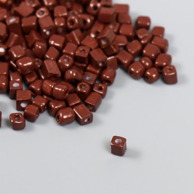 Бисер кубический стекло 4×4 мм «Яркость. Шоколад», набор 20 г