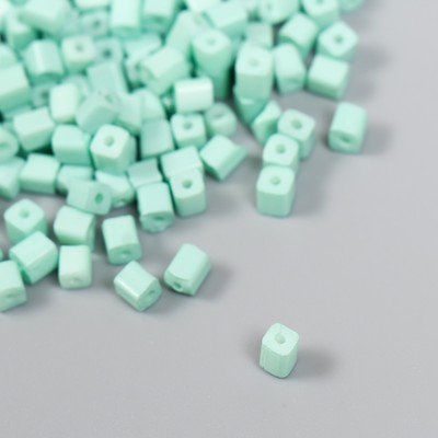 Бисер кубический стекло 4×4 мм «Яркость. Бирюза», набор 20 г