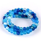 Бусины из натурального камня «Голубой агат» набор 90 шт., размер 1 шт. — 4 мм - Фото 3