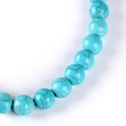 Бусины из натурального камня «Бирюза» набор 36 шт., размер 1 шт. — 10 мм - Фото 4