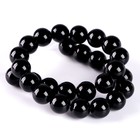 Бусины из натурального камня «Чёрный агат» набор 26 шт., размер 1 шт. — 14 мм - Фото 3