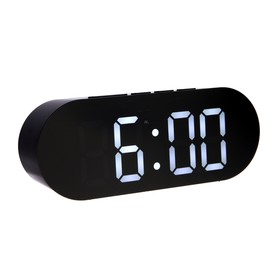 Часы-будильник Sakura SA-8518, электронные, будильник, радио, 3хААА, чёрные