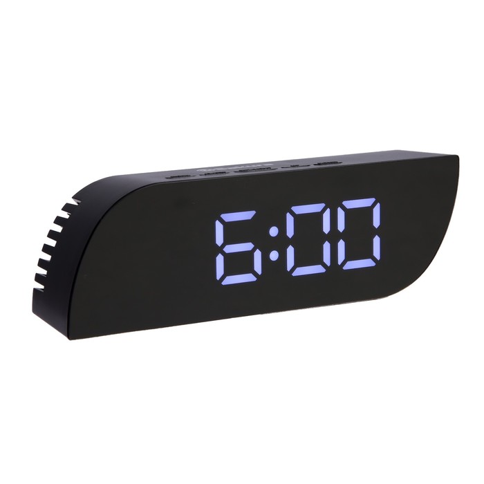 Часы-будильник Sakura SA-8528, электронные, будильник, 3хААА, чёрные - Фото 1