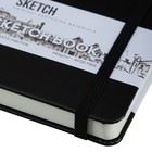 Скетчбук Sketchmarker, 120 х 120 мм, 80 листов, твёрдая обложка из искусственной кожи, чёрный, блок 140 г/м2 - фото 9867472