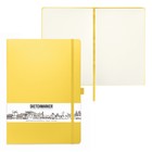 Скетчбук Sketchmarker, 210 х 300 мм, 80 листов, твёрдая обложка из искусственной кожи, лимонный, блок 140 г/м2 - фото 319436435