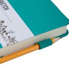 Скетчбук Sketchmarker, 90×140 мм, 80 листов, твёрдая обложка из искусственной кожи, аквамарин, блок 140 г/м² 9604598