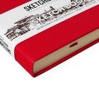 Скетчбук Sketchmarker, 120 х 120 мм, 80 листов, твёрдая обложка из искусственной кожи, бордовый, блок 140 г/м2 - фото 24341015