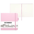 Скетчбук Sketchmarker, 120 х 120 мм, 80 листов, твёрдая обложка из искусственной кожи, розовый, блок 140 г/м2 - фото 321388963