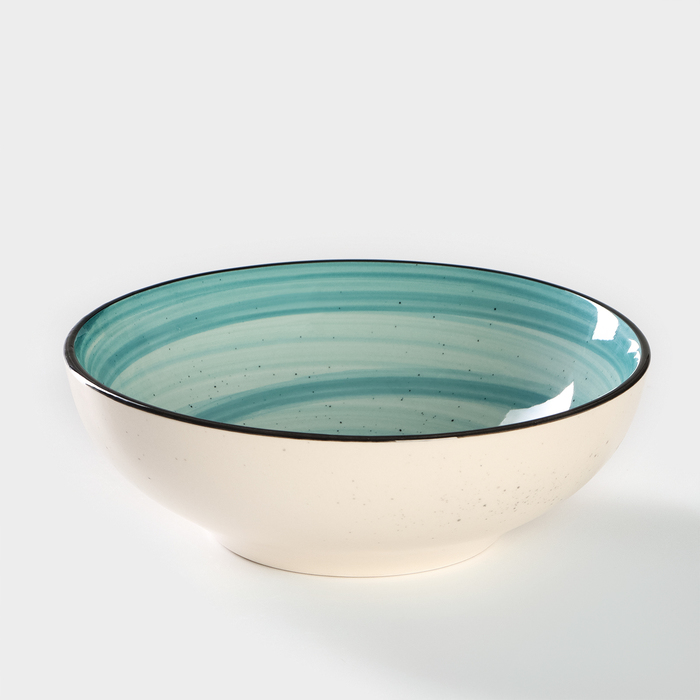 Тарелка глубокая керамичсекая Elrington «Аэрограф. Мятный бриз», d=18 см - Фото 1