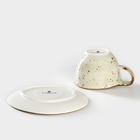 Чайная пара фарфоровая Samold «Хорека Графит», 250 мл, 12х9х7 см, 2 предмета - Фото 4