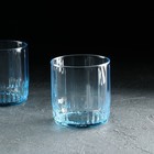 Набор стеклянных стаканов Leia, 3 шт, 265 мл, голубой - Фото 2