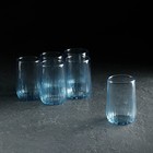 Набор стеклянных стаканов Nova, 6 шт, 135 мл, голубой - Фото 1