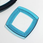 Набор тарелок стеклянный Tokio, 6 шт, d=19,5 см, цвет голубой - фото 4378843
