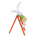 Декор "Зайчишка-девочка забирается на лестницу" 12х13х34 см - Фото 2