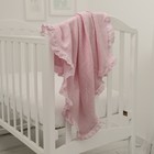 Одеяло вязаное, размер 80х100 см, цвет розовый - фото 109930997