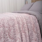 Плед флисовый «Розы», размер 150х200 см, цвет пыльная роза - Фото 3