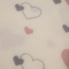 Плед флисовый «Валентинки», размер 150х200 см, цвет молочный - Фото 4