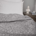 Плед флисовый «Акварельные сердечки», размер 150х200 см, цвет серый - Фото 4