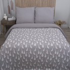 Плед флисовый «Гуси», размер 150х200 см, цвет серый - фото 109150497