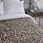 Плед флисовый «Леопард», размер 150х200 см, цвет песочный - Фото 4