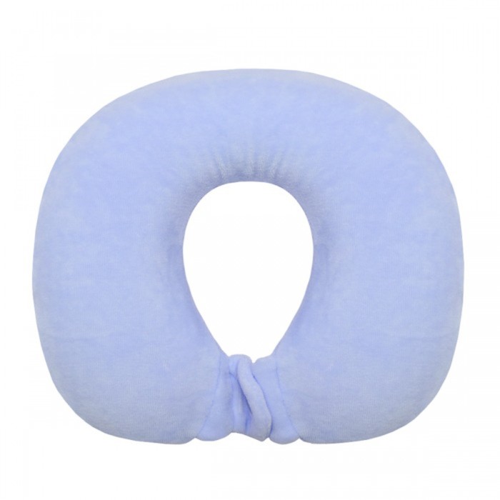 Подушка дорожная, размер 23х21х6 см, цвет голубой - Фото 1