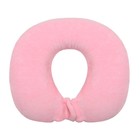 Подушка дорожная, размер 23х21х6 см, цвет розовый - фото 296423427