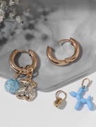 Серьги со съёмным элементом «Трансформер» мишка, цвет голубой в золоте - Фото 5