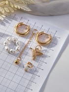 Серьги со съёмным элементом «Трансформер», птица, белые в золоте - Фото 7