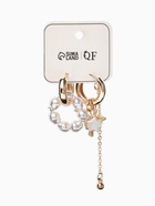 Серьги со съёмным элементом «Трансформер», птица, белые в золоте - Фото 10