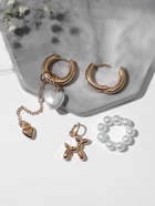 Серьги со съёмным элементом «Трансформер» собачка, цвет белый в золоте - Фото 4