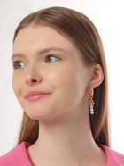 Серьги со съёмным элементом «Трансформер» крестик, цвет бело-синий в золоте - Фото 3