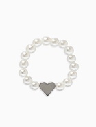 Кольцо бисерное «Сердечко», белое - Фото 3