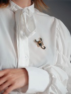 Брошь «Скорпион» в броне, цвет чёрно-зелёный в чернёном золоте - Фото 2