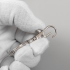 Брелок металл "Карабин с кольцом" серебро 2,8х6 см (комплект 12 шт) - фото 25324391